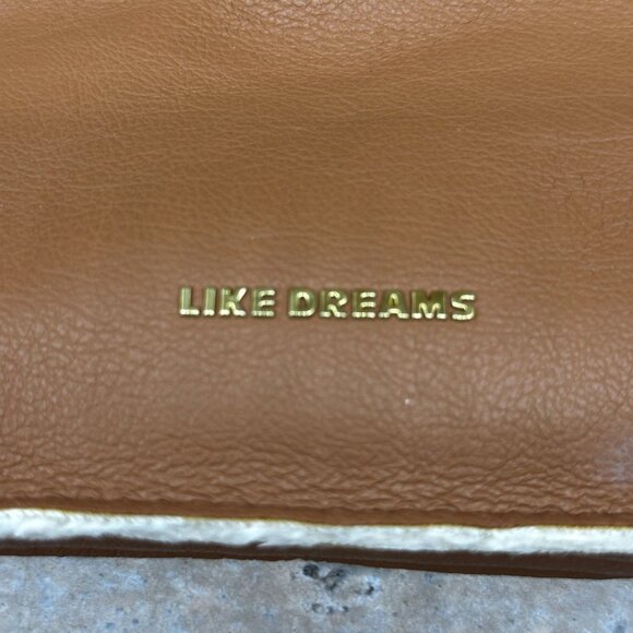 Like Dreams Backpack Womens One Size Tan Faux Fur/Leather NWT - Picture 10 of 11